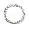 Brass Micro Pave Clear Cubic Zirconia Bracelets BJEW-D333-01P-4
