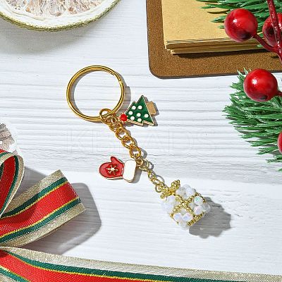 Christmas Woven Glass Keychains KEYC-MZ00017-02-1