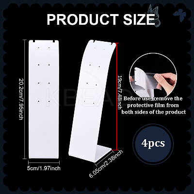 Desktop Acrylic Slant Back Single Necklace Display Stands ODIS-WH0025-234A-1