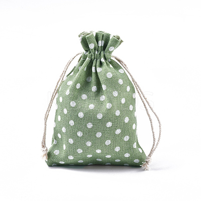 Polycotton(Polyester Cotton) Packing Pouches Drawstring Bags ABAG-T007-01F-1