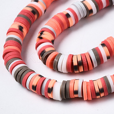 Handmade Polymer Clay Beads Strands CLAY-N008-010-H72-1