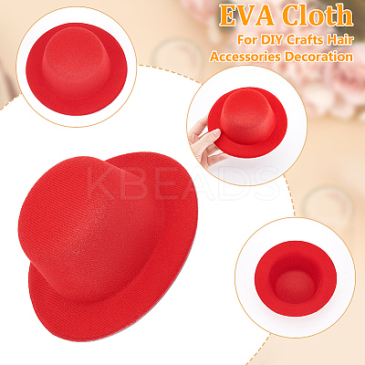 8Pcs 8 Colors EVA Cloth Mini Hat Fascinator Base AJEW-BC0007-03-1