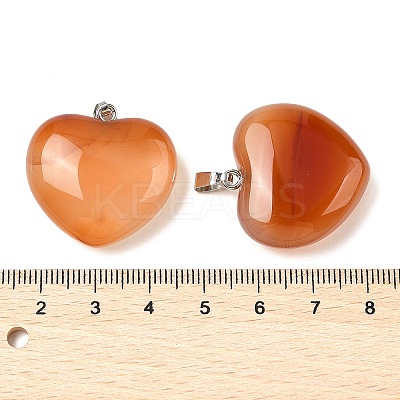 Natural Red Agate Pendants G-A249-04B-04P-1