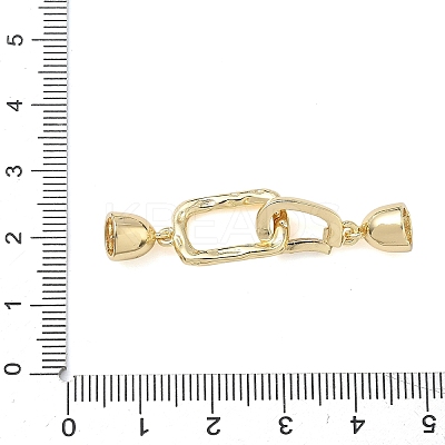Rectangle Brass Micro Pave Clear Cubic Zirconia Fold Over Clasps KK-Z143-16G-1