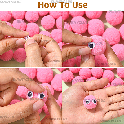 150Pcs Polyester Pom Pom Ball DIY-SC0031-33D-1
