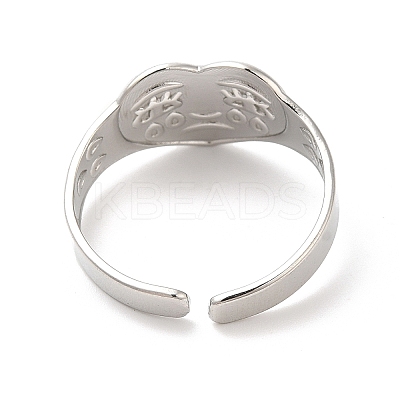 Non-Tarnish 304 Stainless Steel Cuff Finger Rings RJEW-L107-014P-1