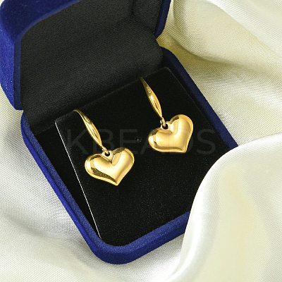 304 Stainless Steel Heart Dangle Earrings for Women LS-EJEW-G417-02G-1