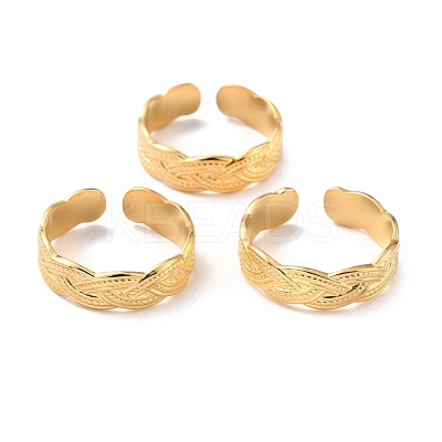 Ion Plating(IP) 304 Stainless Steel Finger Rings RJEW-L102-29G-1