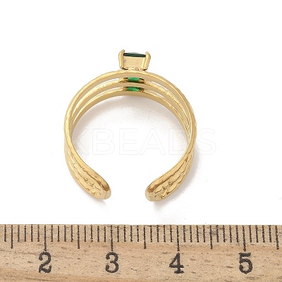 304 Stainless Steel Cuff Rings for Women RJEW-D302-03G-04-1