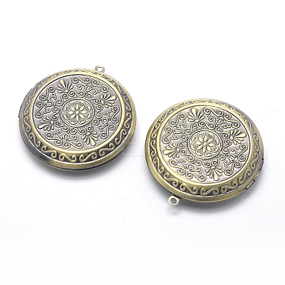 Brass Locket Pendants X-KK-F717-21AB-NR-1
