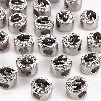 Alloy Enamel European Beads MPDL-N040-003-RS-1