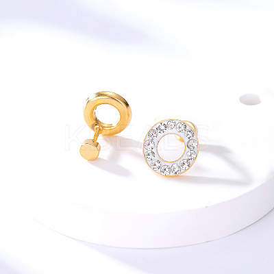 Elegant Round Circle Brass Stud Earrings NB2152-1