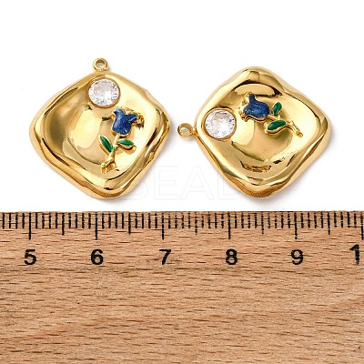 304 Stainless Steel Enamel Pendants STAS-L299-12G-01-1