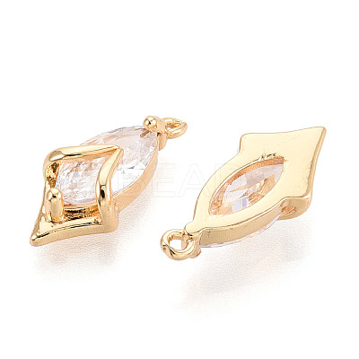 Brass Pave Cubic Zirconia Charms KK-N275-14A-G-1