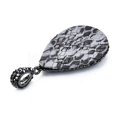 Polymer Clay Rhinestone Pendants RB-S056-11A-B-1