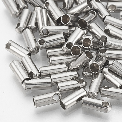 Tarnish Resistant 201 Stainless Steel Cord Ends X-STAS-S028-35-1