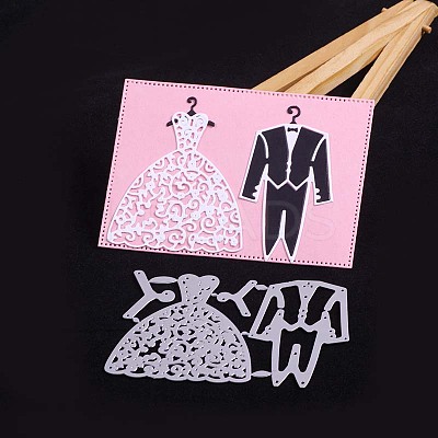 Wedding Suit and Bride Dress Carbon Steel Cutting Dies Stencils DIY-E024-08-1