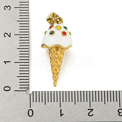 Ion Plating(IP) 304 Stainless Steel Enamel Pendants X-STAS-R231-05G-1