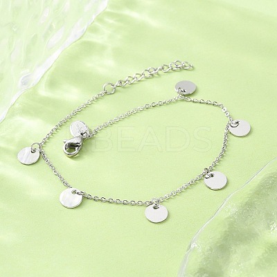 304 Stainless Steel Cable Chain Bracelets for Women BJEW-A036-25P-1