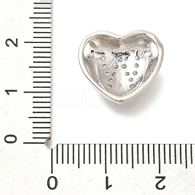 Rack Plating Brass Micro Pave Cubic Zirconia Pendants KK-I722-04P-W-1