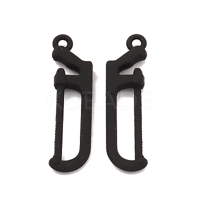 Spray Painted Alloy Pendants PALLOY-K003-20-1