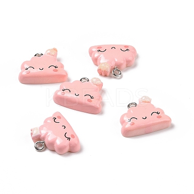 Opaque Resin Pendants LS-RESI-J023-14D-1