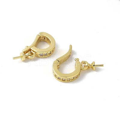 Brass Micro Pave Cubic Zirconia Pendants Bails KK-D324-05G-1
