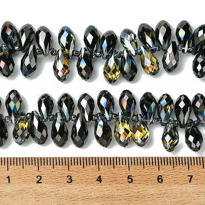 Transparent Electroplate Glass Beads Strands GLAA-K064-07A-HP01-1