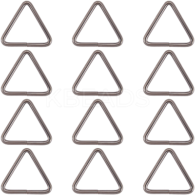12Pcs Triangle Iron Linking Rings IFIN-CP0002-96B-1