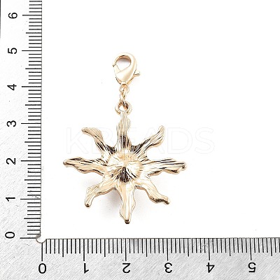 Alloy Rhinestone Pendant Decoration HJEW-P021-01G-G-1