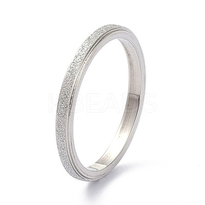Non-Tarnish 2mm Matte Plain Dome Finger Ring for Girl Women RJEW-C012-01E-P-1