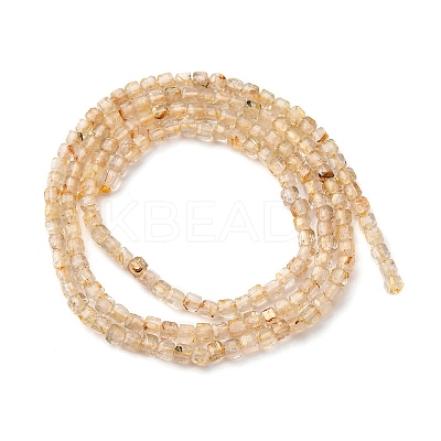 Natural Gold Rutilated Quartz Beads Strands G-B142-C03-2x2mm-1