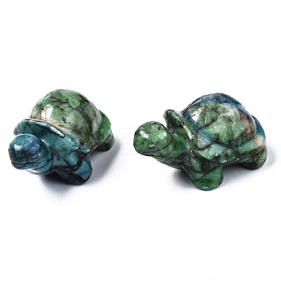 Turtle Natural Map Stone/Picasso Stone/Picasso Jasper Model Ornament G-N330-57-1