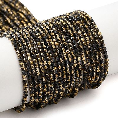 Electroplate Glass Beads Strands GLAA-H021-01A-HP04-1