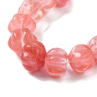 Cherry Quartz Glass Beads Strands G-K335-02E-1