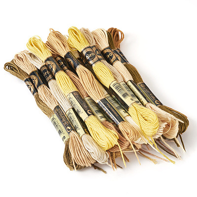 22 Bundles 22 Colors Autumn Themed Polyester Embroidery Floss OCOR-TA0002-80-1