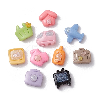 Plane/TV/Bus Clothes Daily Theme Opaque Resin Decoden Cabochons RESI-K034-04-1