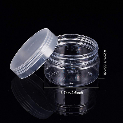 Plastic Bead Storage Tubes with Screw Top White Lid CON-BC0003-12-1