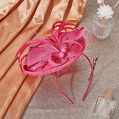 Mesh Veil Hair Bands OHAR-WH0011-63A-1