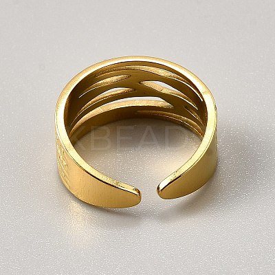 304 Stainless Steel Adjustable Cuff Rings for Women RJEW-WH0002-41E-G-1