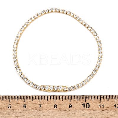 925 Sterling Silver Micro Pave Cubic Zirconia Tennis Bracelets for Women BJEW-C117-01A-G02-1
