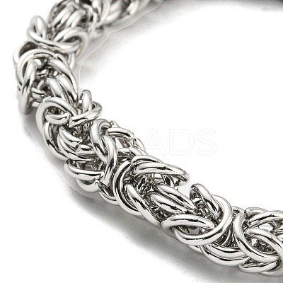 Non-Tarnish 304 Stainless Steel Byzantine Chain Bracelets BJEW-C042-04P-1