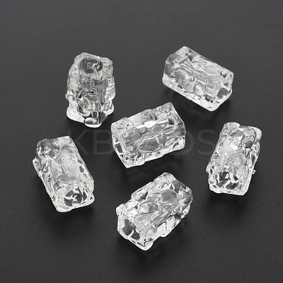 Transparent Crackle Acrylic European Beads CACR-S010-09-1