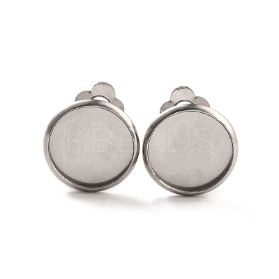 Non-Tarnish 316 Stainless Steel Clip-on Earring Findings STAS-I187-02C-P-1