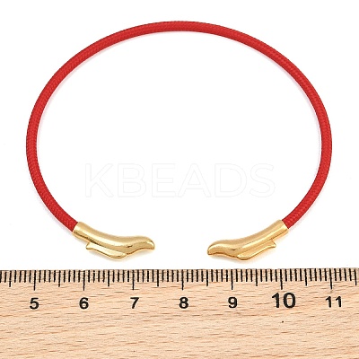 Braided Steel Wire Bangles Making KK-CBA6056-02H-G-1