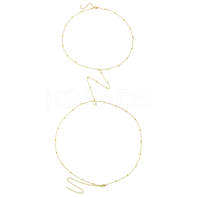 Brass Satellite Body Chains for Sexy Women NJEW-CJ00001-1