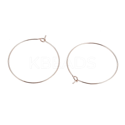 Ion Plating(IP) 316L Surgical Stainless Steel Hoop Earring Findings STAS-G130-03RG-30MM-1
