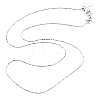 Adjustable Slider Brass Boston Link Chain Necklaces for Men Women NJEW-G160-12P-1