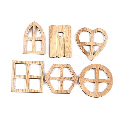 Wood Crafts Slices Miniature Ornaments PW-WG3C06A-01-1