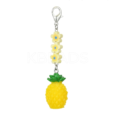 Fruit Resin Pendant Decoration HJEW-JM01554-01-1